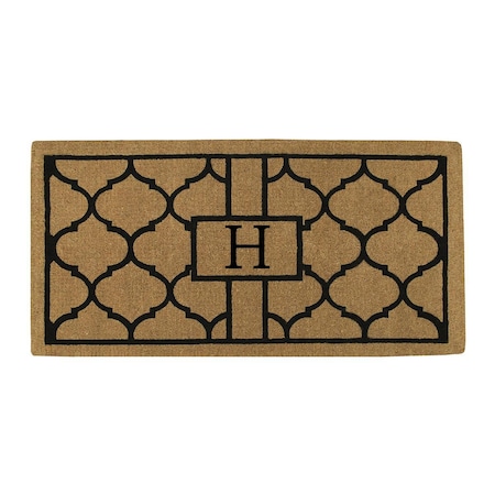 Calloway Mills Monogram Door Mat, Black, Natural, 18 in W x 30 in L 180081830H